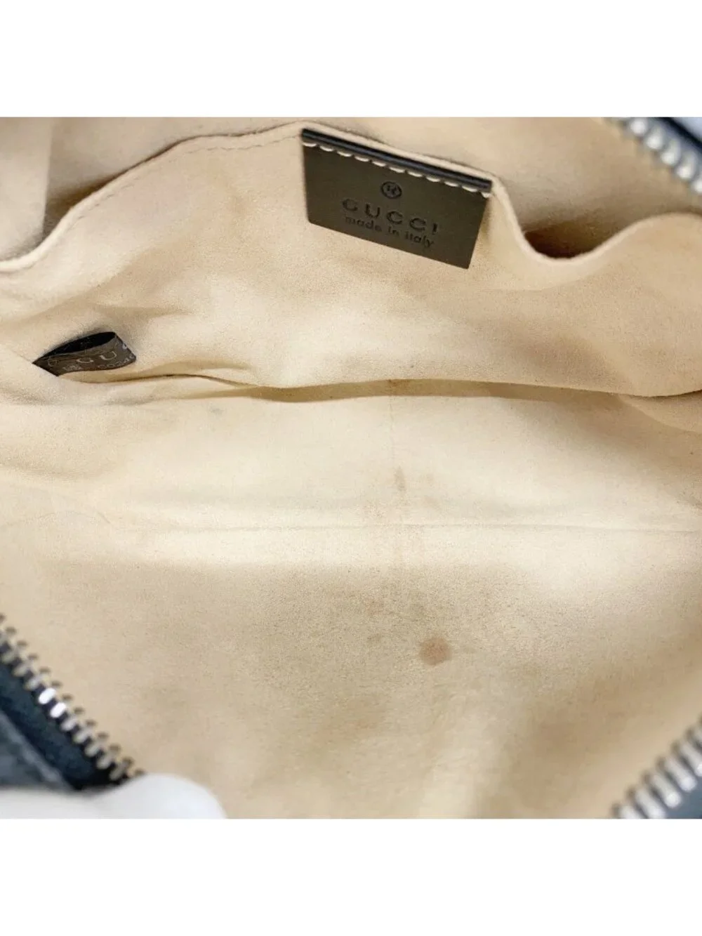 Gucci Shoulder Bag GG Marmont Leather Black Gold